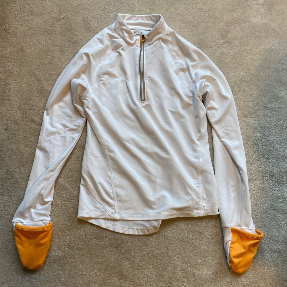 Running jacket with mitten sleeves